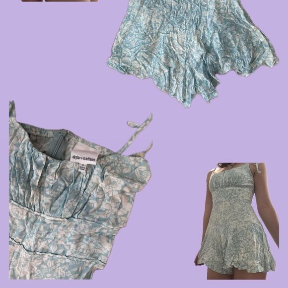 Source Unknown Pants - Floral Tie Strap Romper
